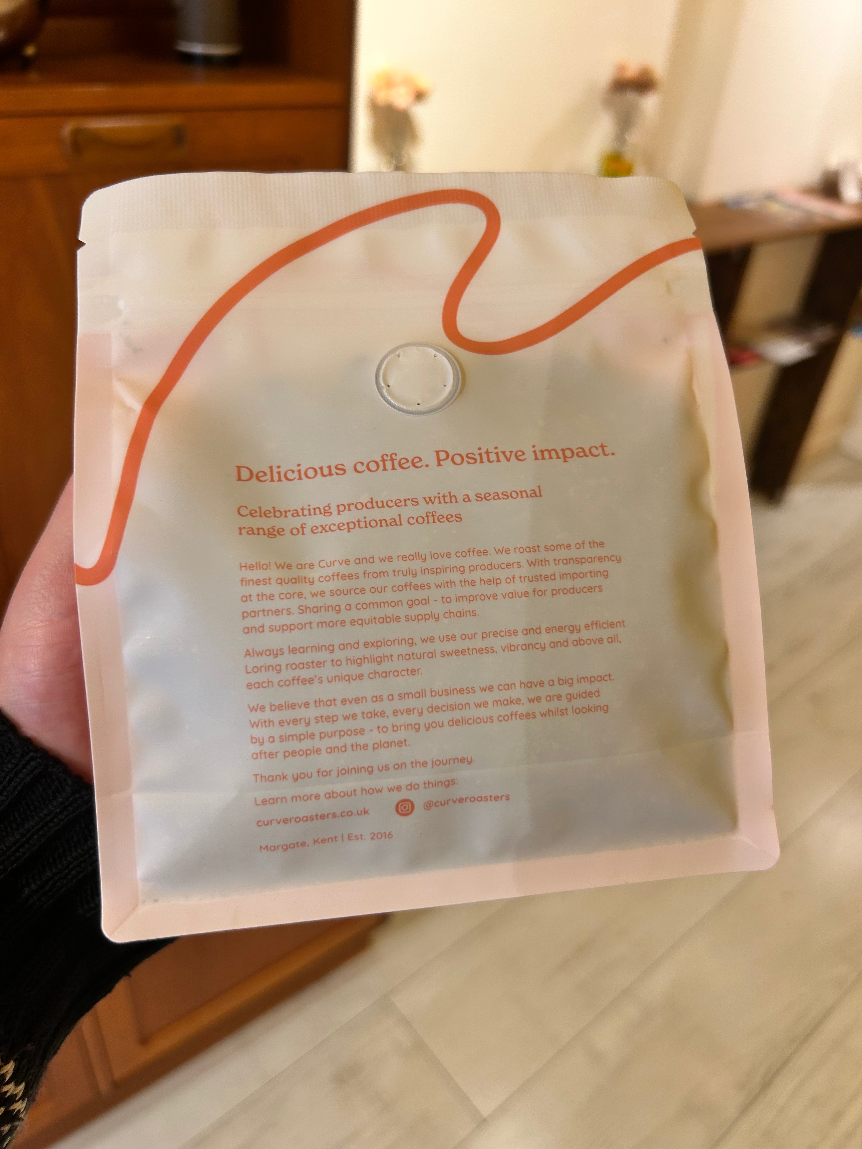 Curve Coffee House Espresso Coffee Beans. 250g