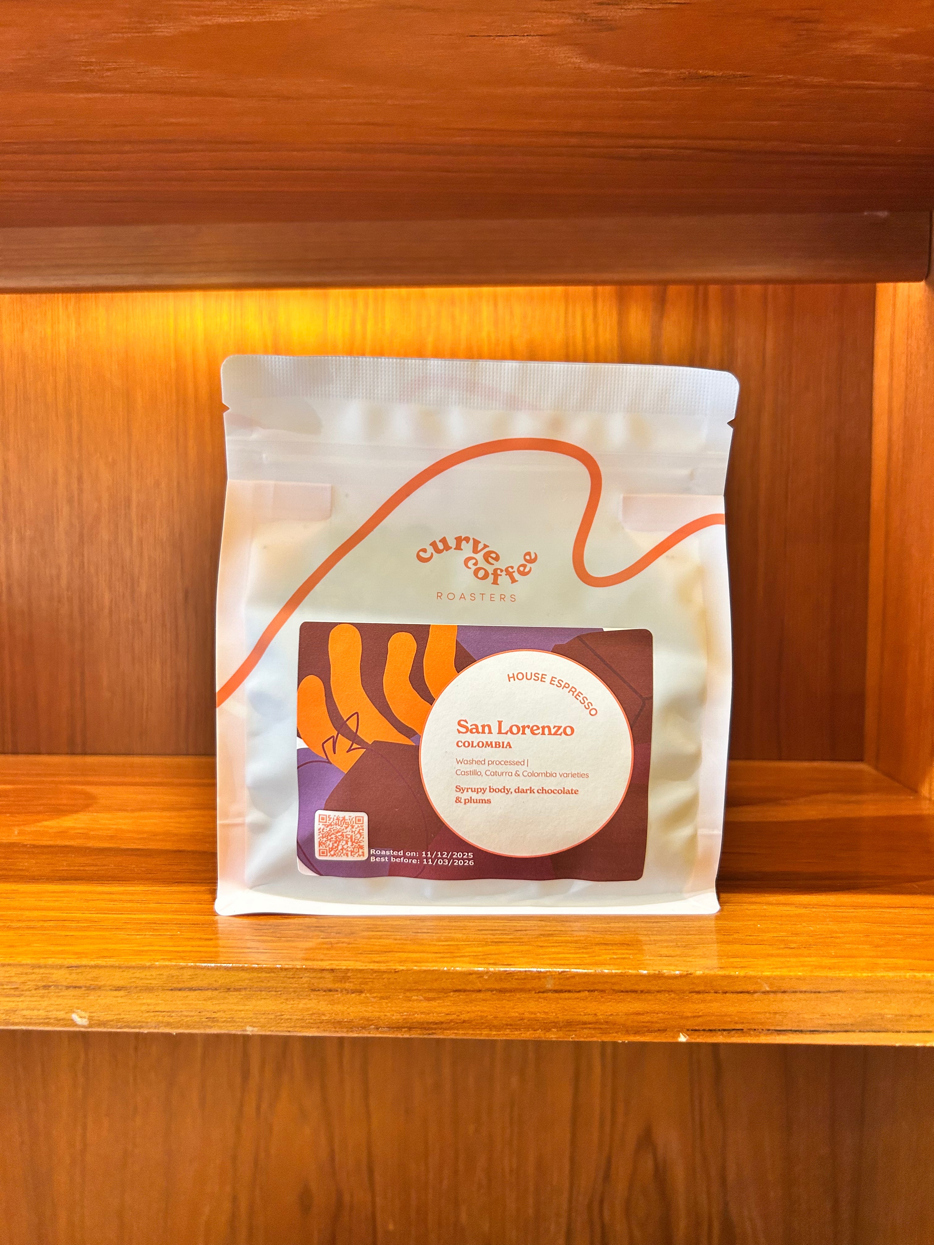 Curve Coffee House Espresso Coffee Beans. 250g