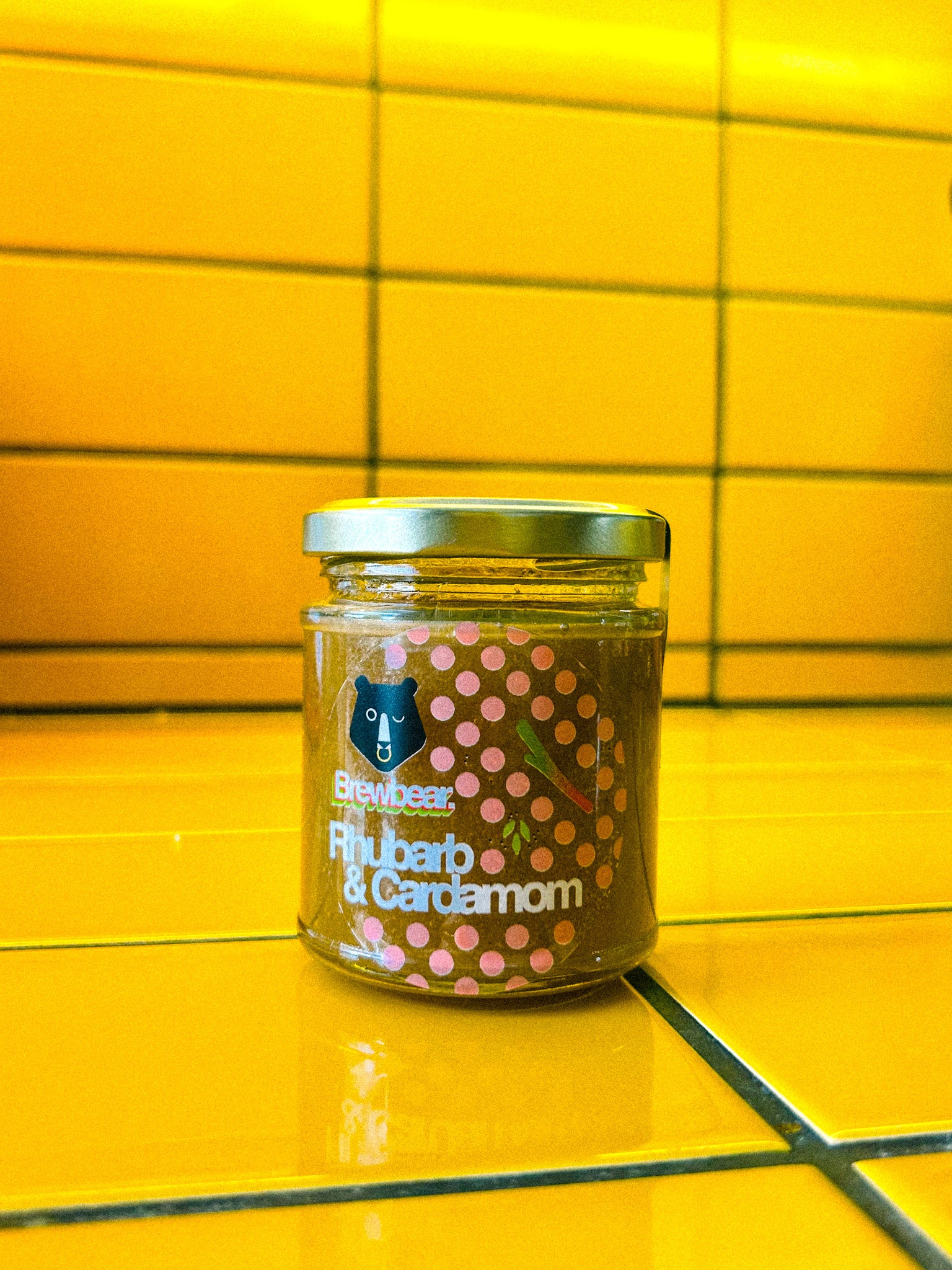 Rhubarb & Cardamom Brewbear. Jam