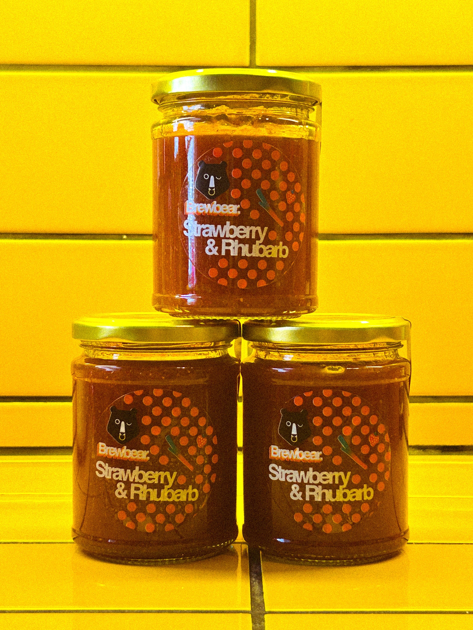 Strawberry & Rhubarb Brewbear. Jam